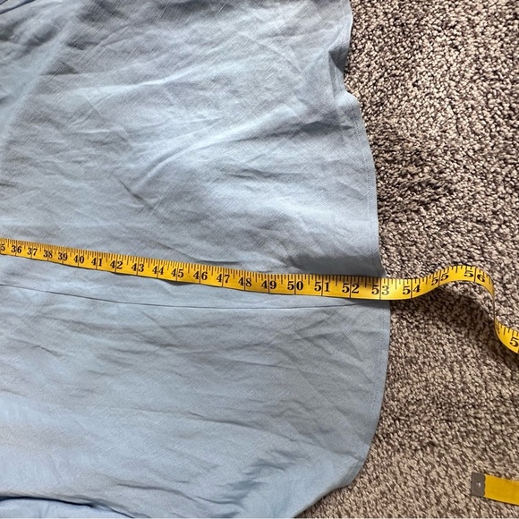 L'AGENCE Sundress Linen Blend Freestyle L Serene Blue Sleeveless V-Neck 5479 - Picture 12 of 14